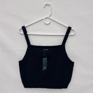 Wild Fable Black Ribbed Sweater Tank Top